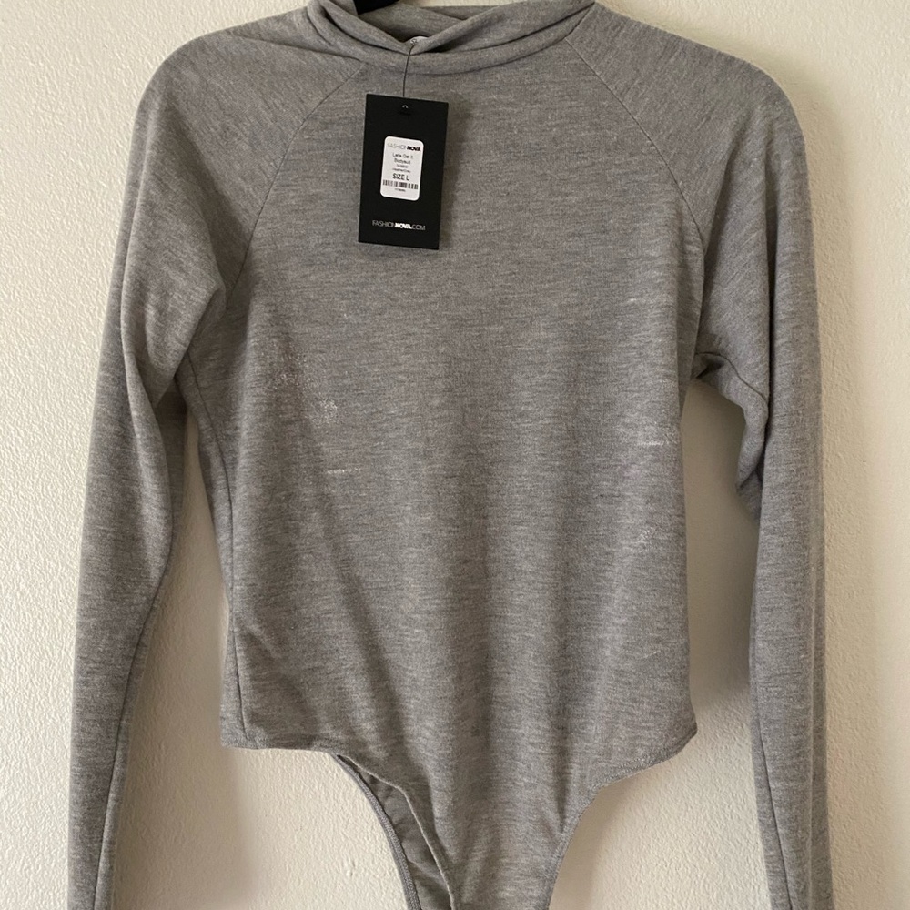 Fashionnova - Let’s Get It Bodysuit, Heather Grey